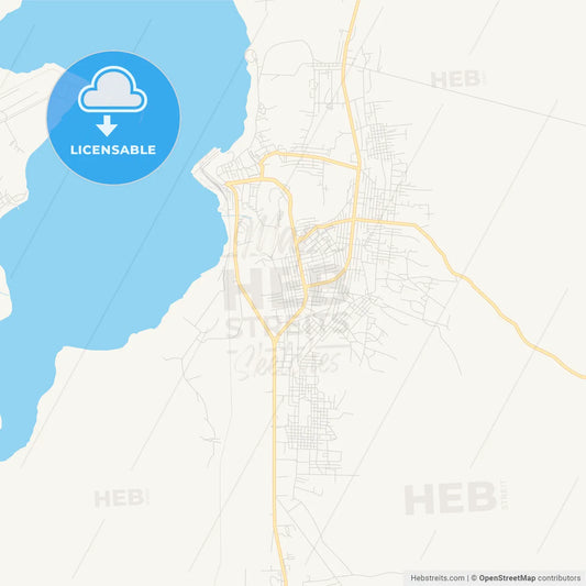 Printable street map of Nacala, Mozambique