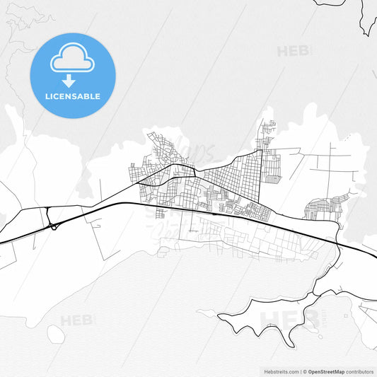 Vector PDF map of Mariara, Venezuela