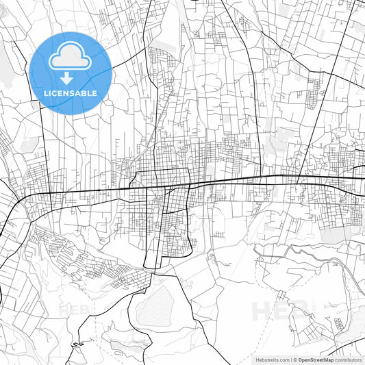 Vector PDF map of Quillacollo, Bolivia