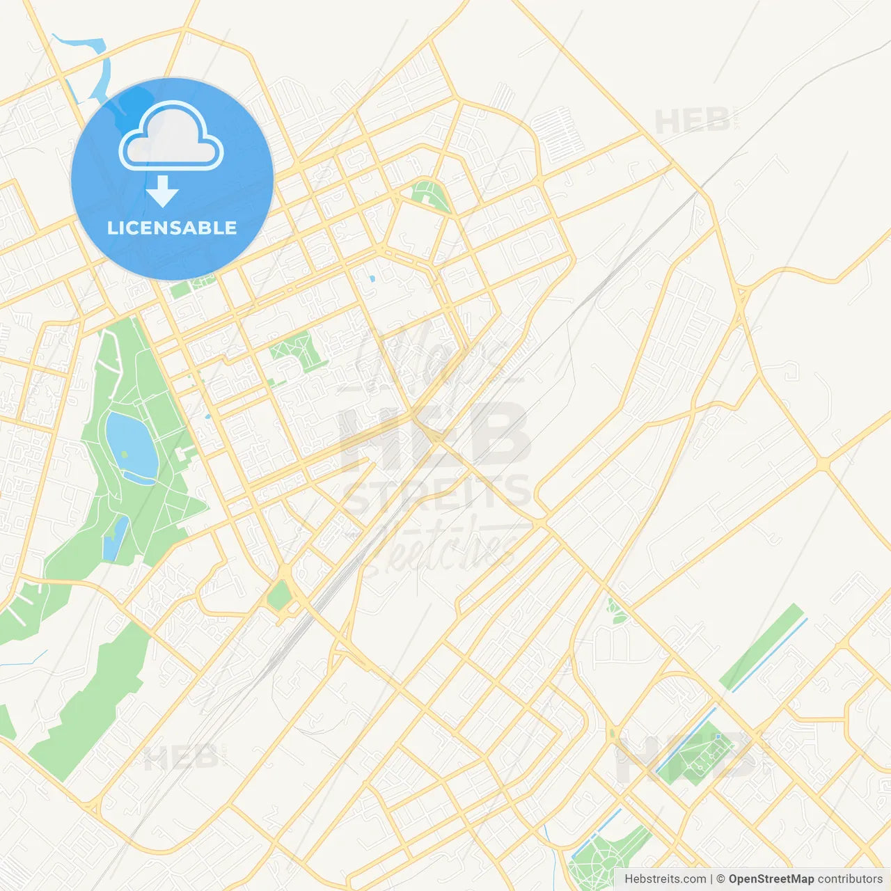 Karagandy, Kazakhstan Vector Map - Classic Colors