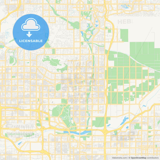 Empty vector map of Scottsdale, Arizona, USA