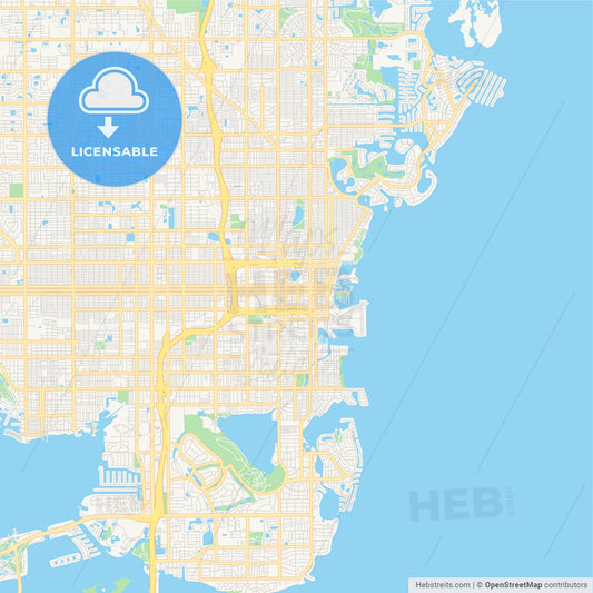 Empty vector map of Norfolk, Virginia, USA