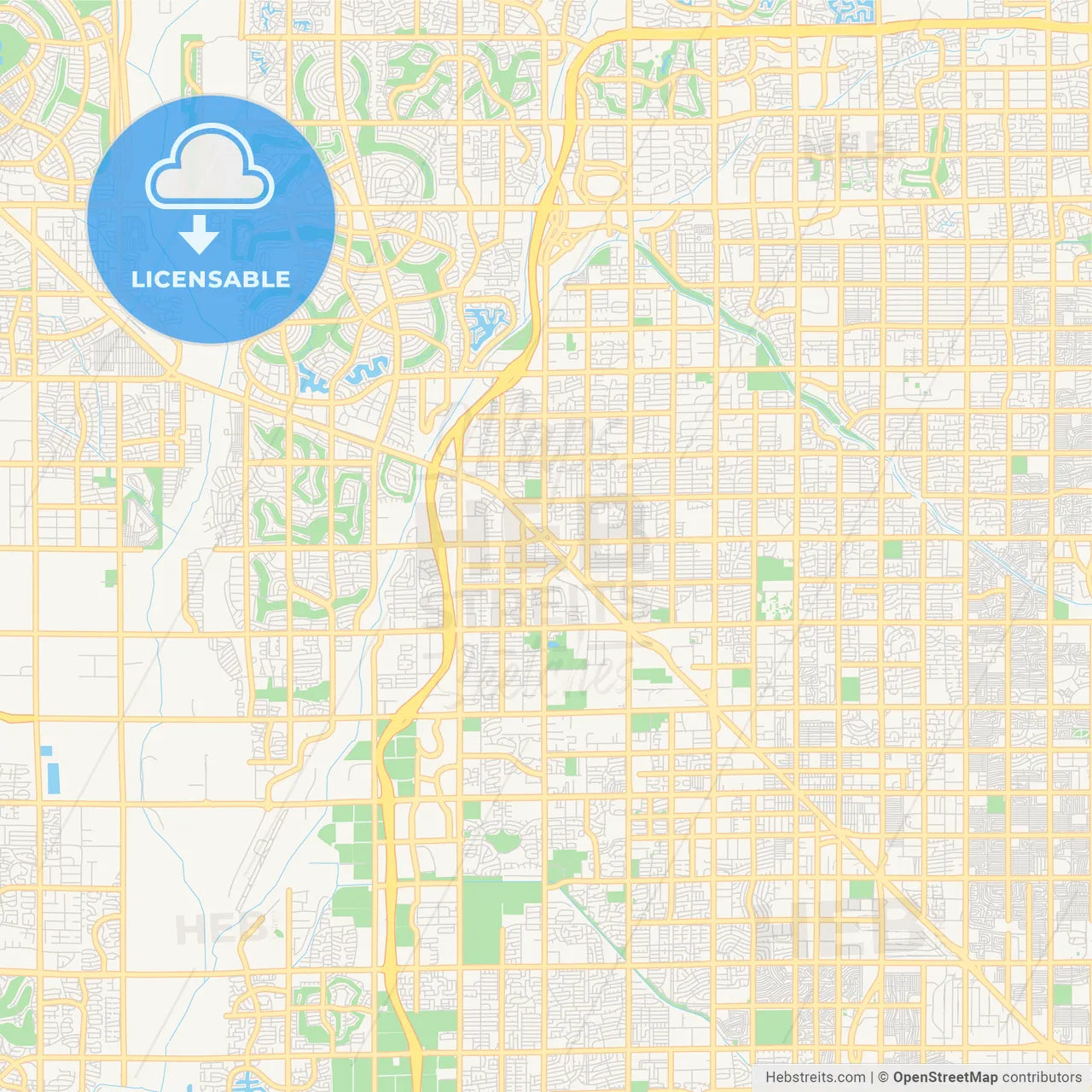 Empty vector map of Peoria, Arizona, USA