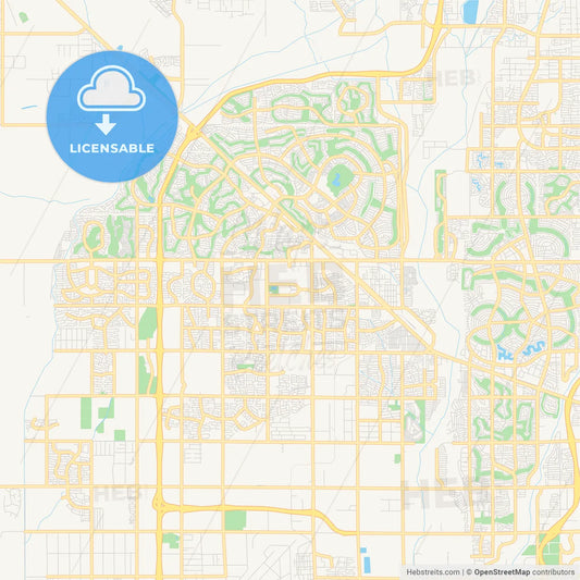 Empty vector map of Surprise, Arizona, USA