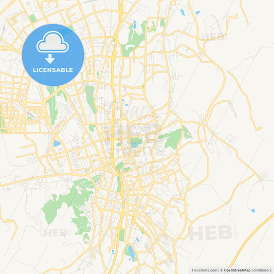 Printable street map of Ürumqi, China