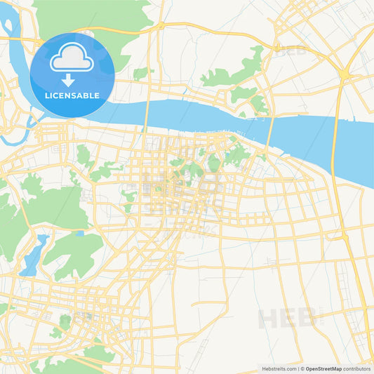 Printable street map of Taizhou, China