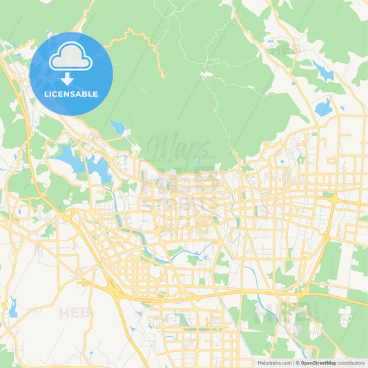 Printable street map of Tai an, China
