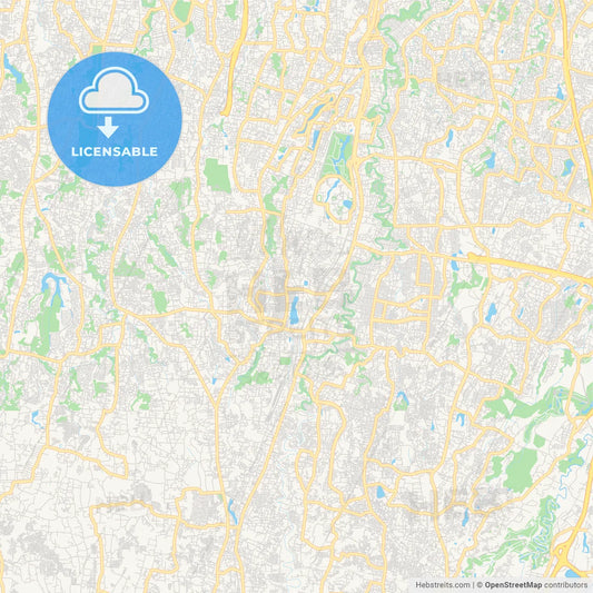 Printable street map of Depok, Indonesia