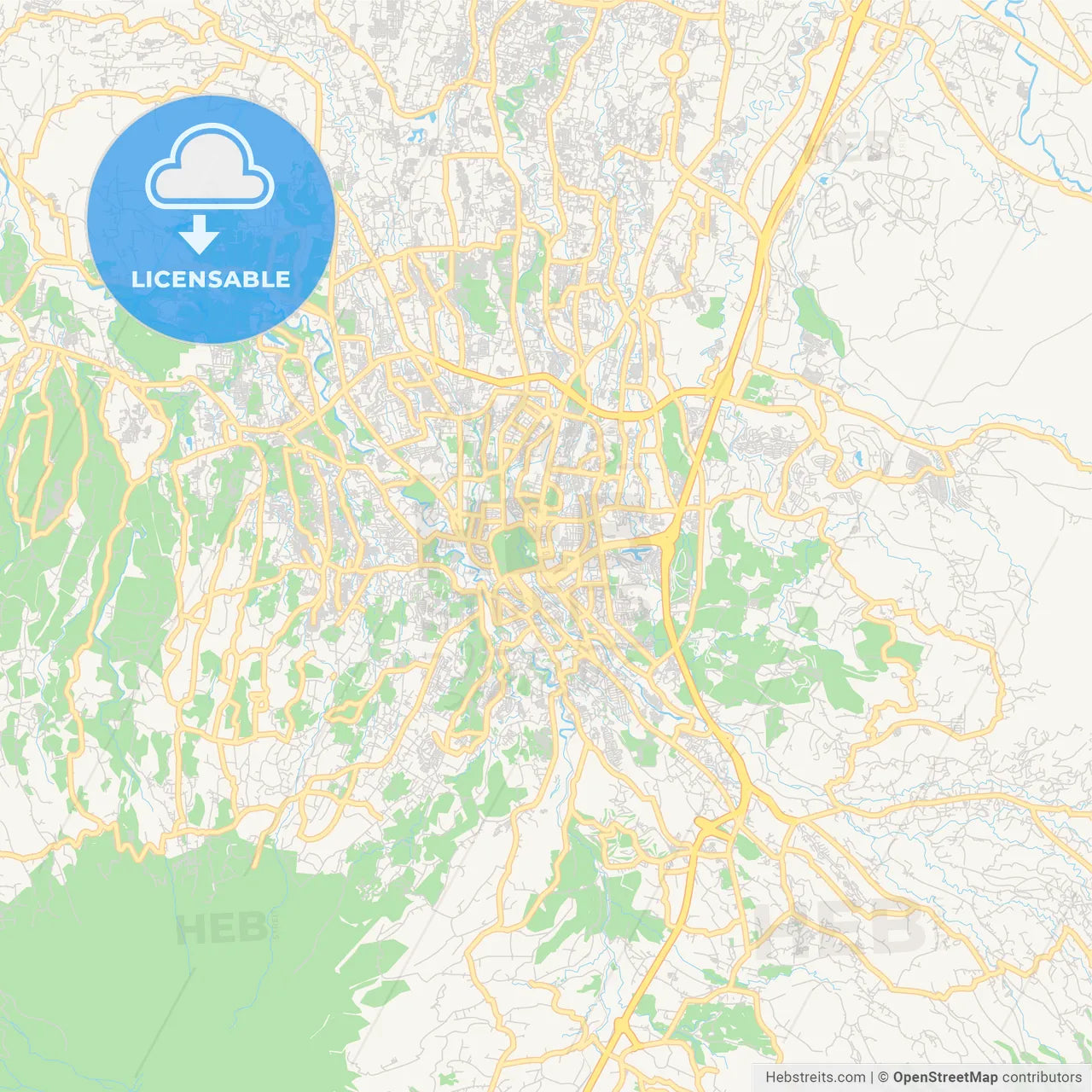 Printable street map of Bogor, Indonesia