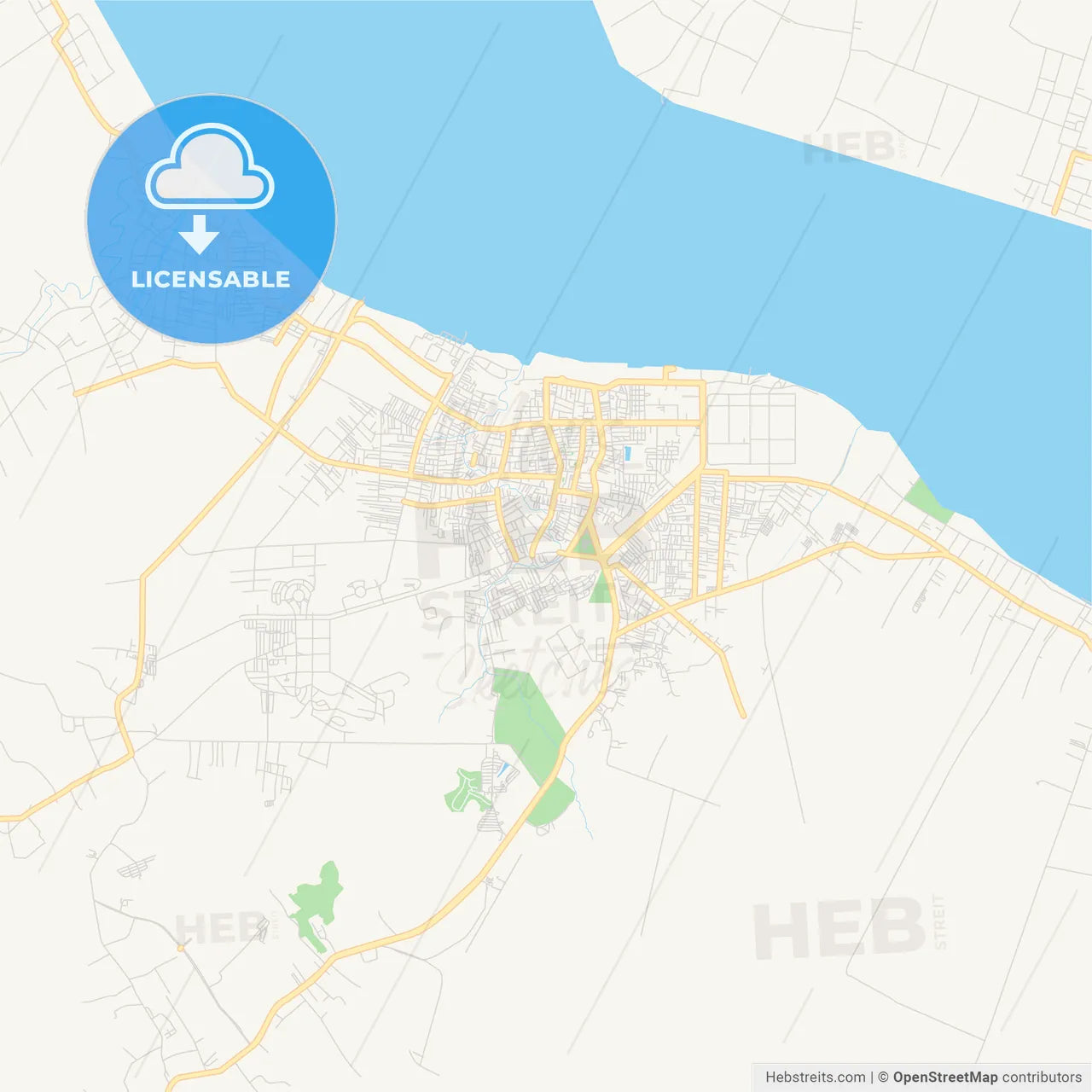 Printable street map of Dumai, Indonesia