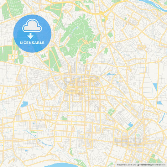 Printable street map of Ōta, Japan