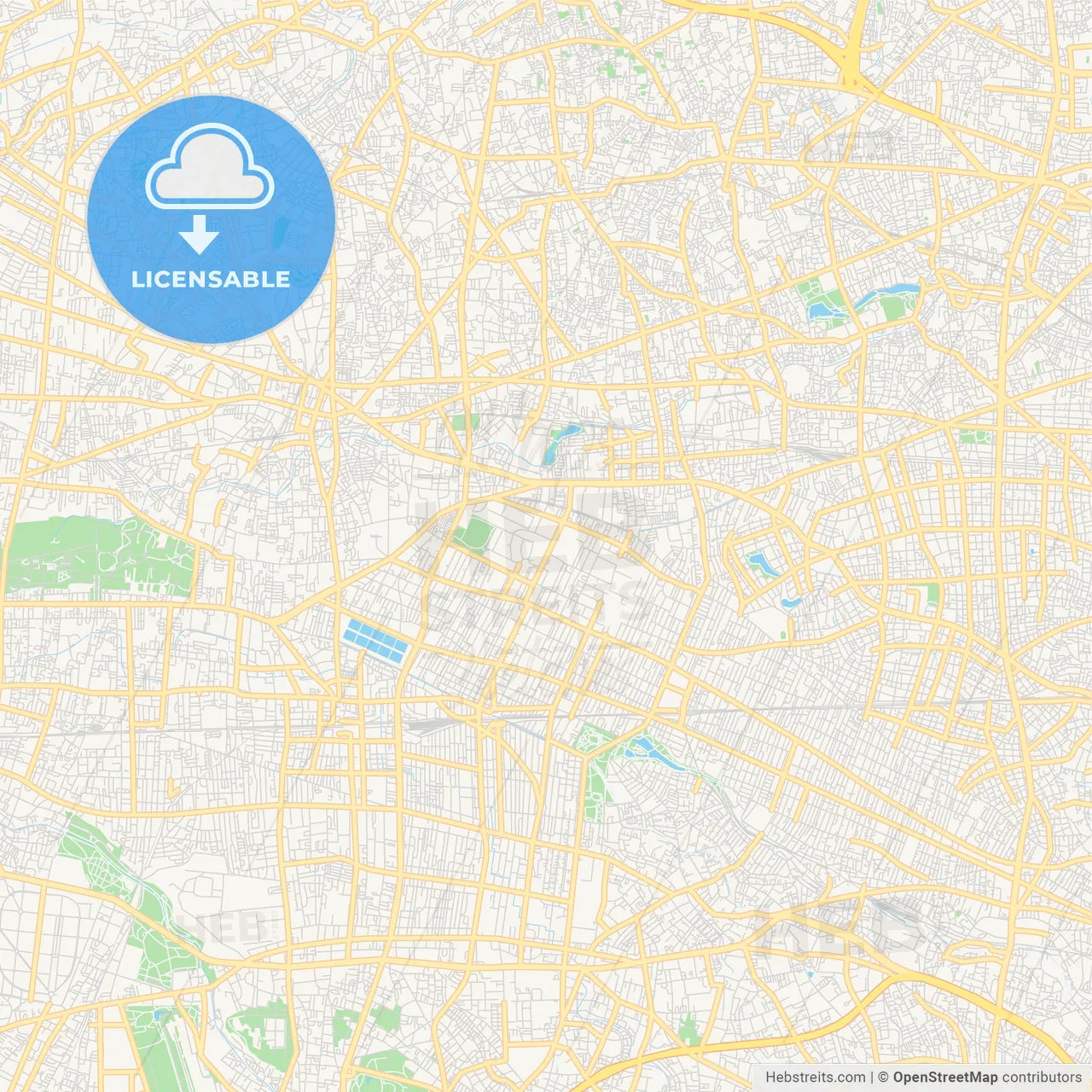 Printable Street Map Of Musashino, Japan – HEBSTREITS