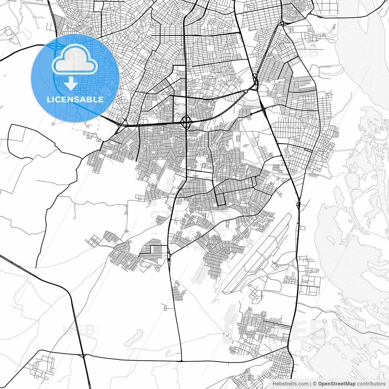 Vector PDF map of Soledad, Colombia