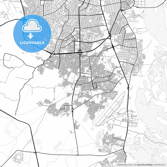 Vector PDF map of Soledad, Colombia