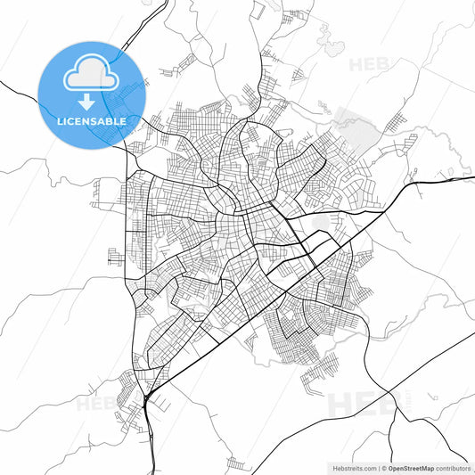 Vector PDF map of Sincelejo, Colombia