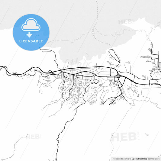 Vector PDF map of Guarenas, Venezuela