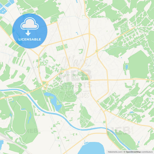 Karvina, Czechia Vector Map - Classic Colors