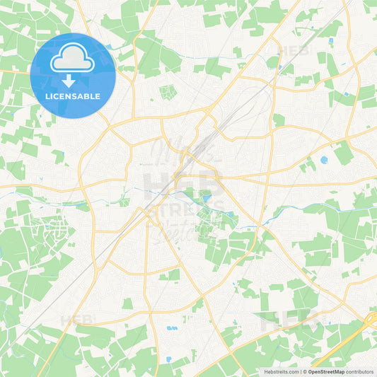 Gutersloh, Germany Vector Map - Classic Colors