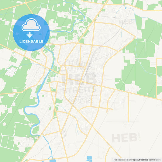 Marijampole, Lithuania Vector Map - Classic Colors