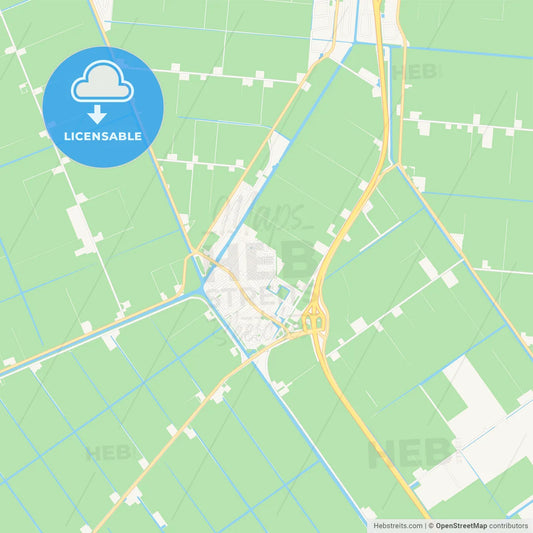 Hollands Kroon, Netherlands Vector Map - Classic Colors