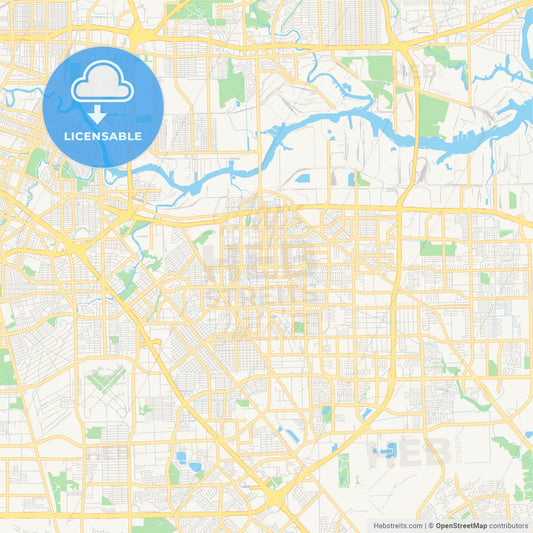 Empty vector map of Pasadena, Texas, USA