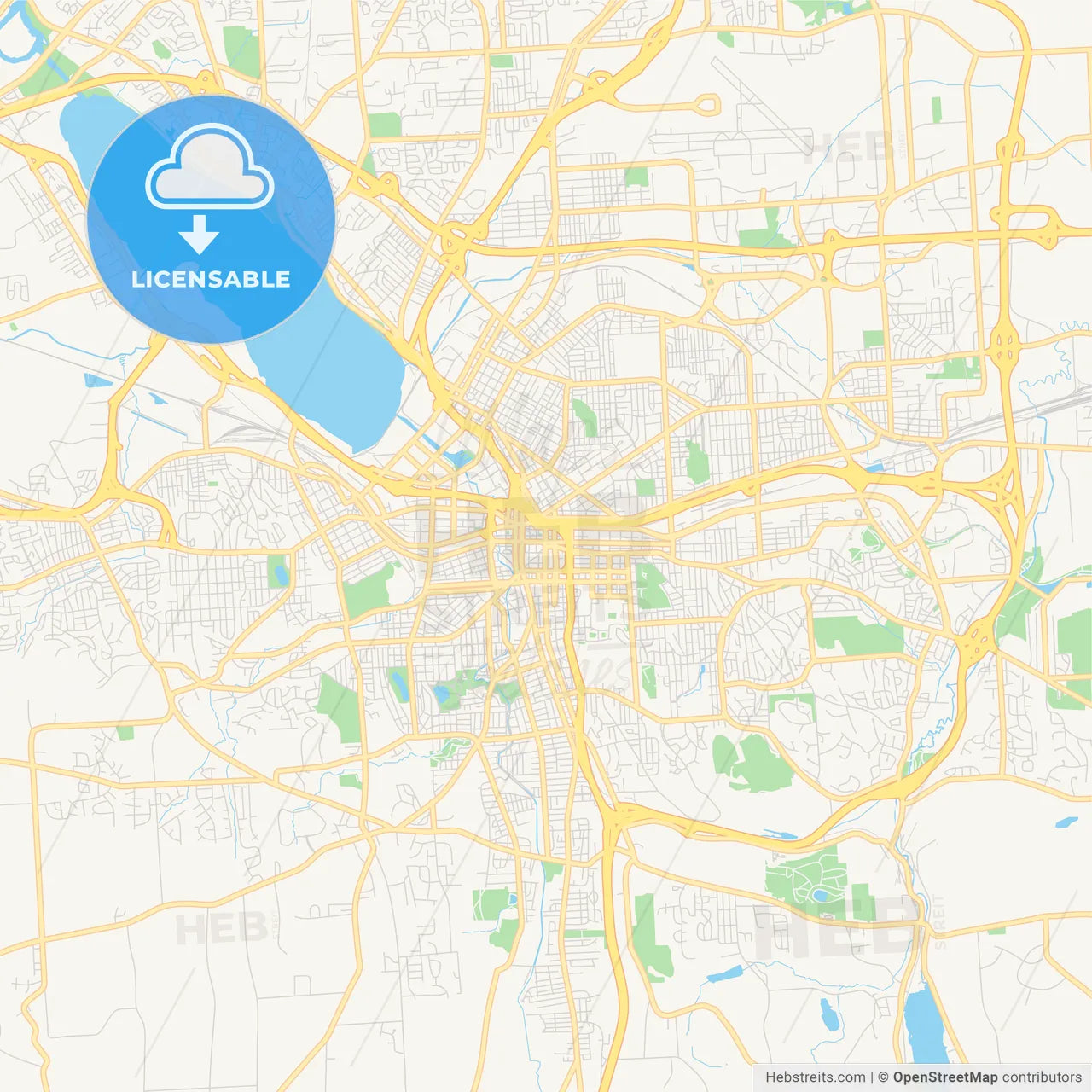 Empty vector map of Syracuse, New York, USA