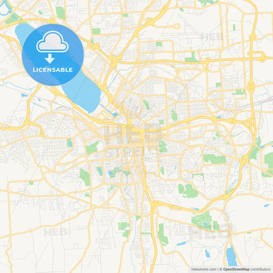 Empty vector map of Syracuse, New York, USA