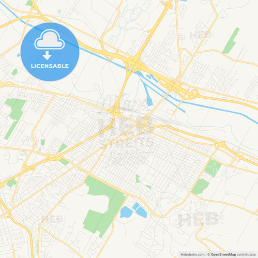 Empty vector map of Utica, New York, USA