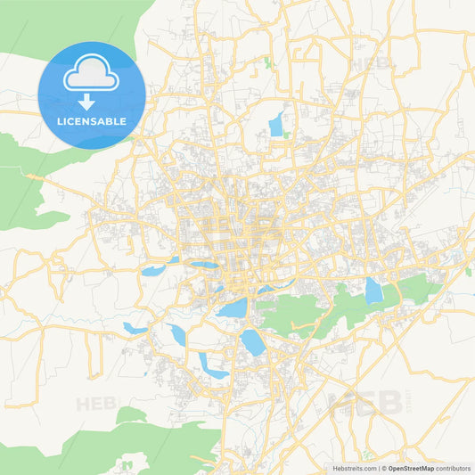 Printable street map of Coimbatore, India
