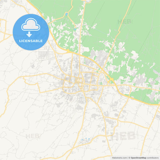 Printable street map of Serang, Indonesia