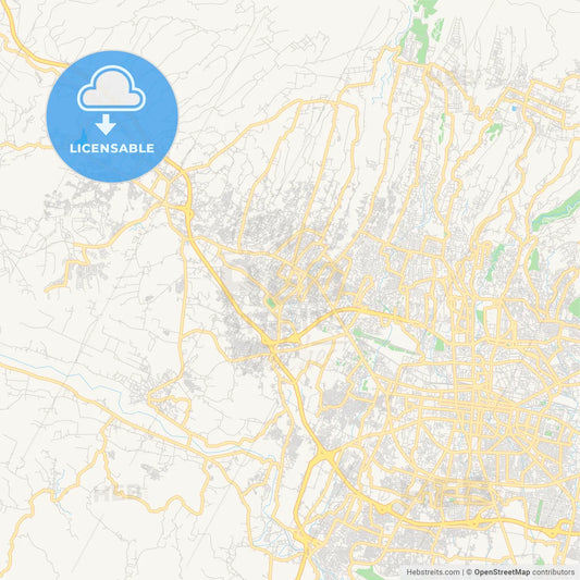 Printable street map of Cimahi, Indonesia