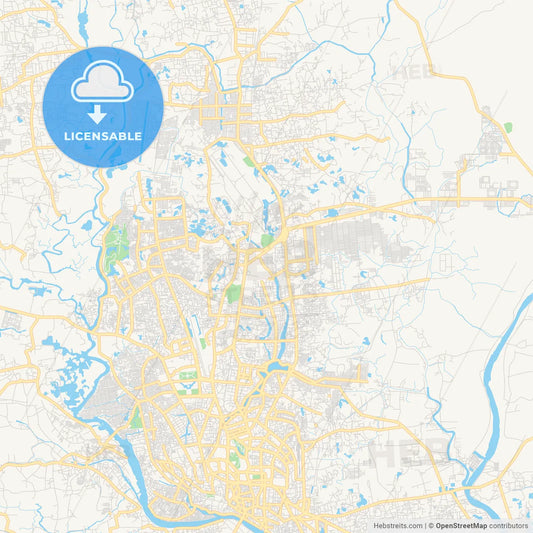 Printable street map of Dhaka, Bangladesh