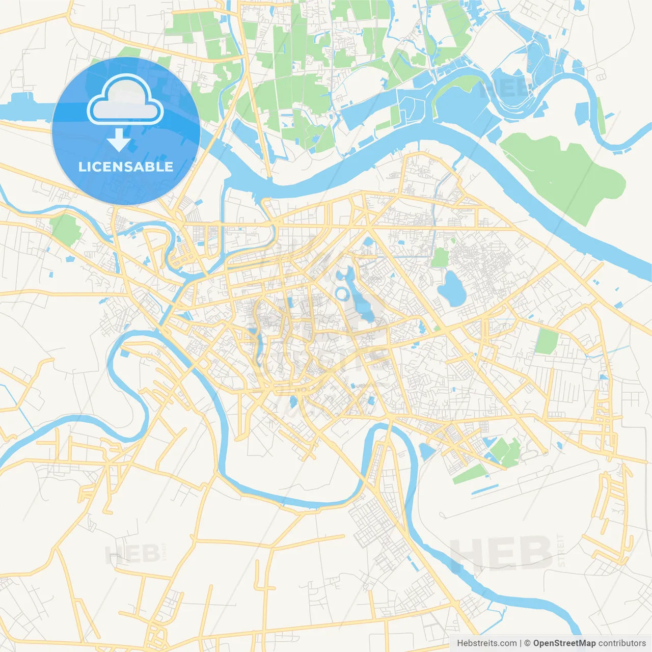 Printable street map of Haiphong, Vietnam