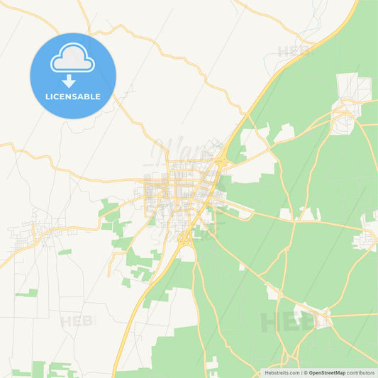 Printable street map of Maarat al-Numaan, Syria