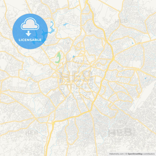 Printable street map of Ibadan, Nigeria