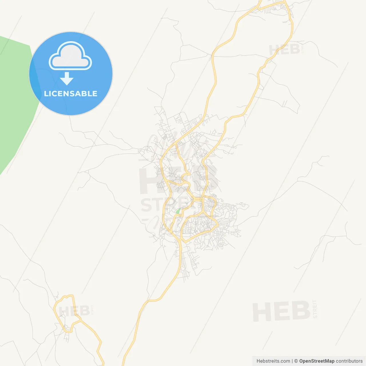 Printable street map of Nkongsamba, Cameroon