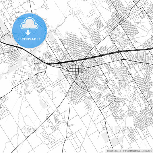 Vector PDF map of Pilar, Argentina