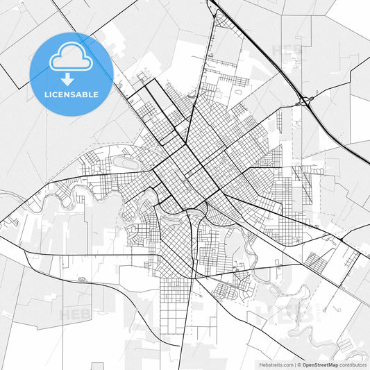 Vector PDF map of Villa Maria, Argentina