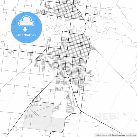 Vector PDF map of Reconquista, Argentina