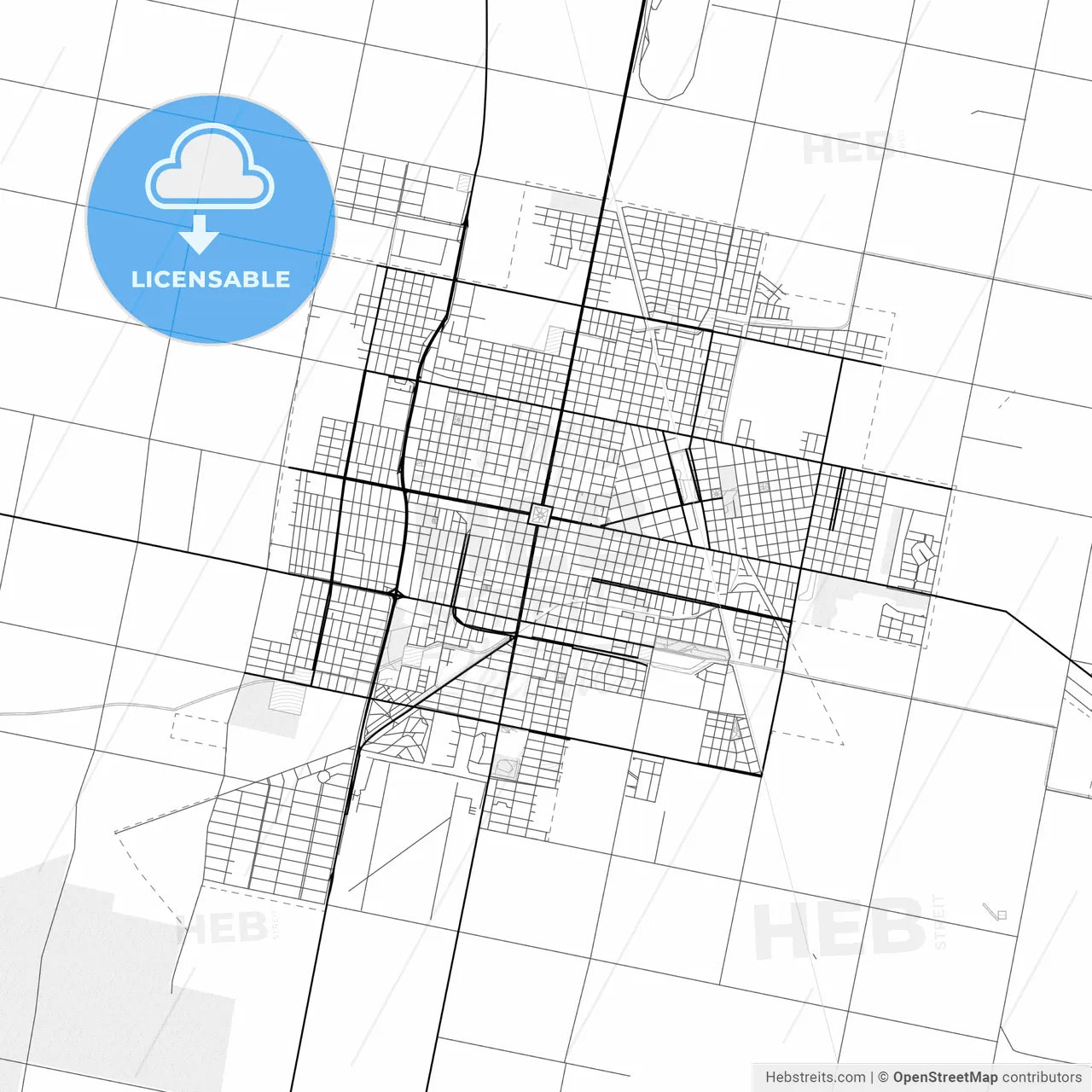 Vector PDF map of Rafaela, Argentina