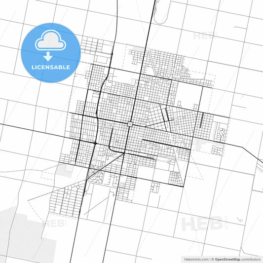 Vector PDF map of Rafaela, Argentina