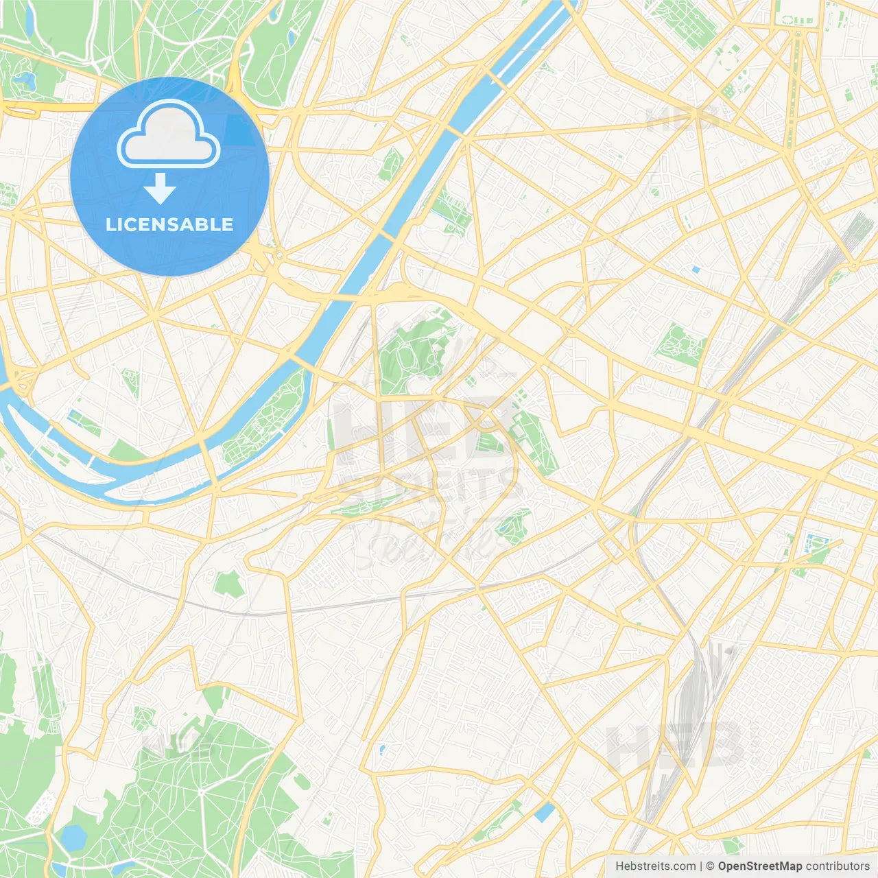 Issy-les-Moulineaux, France Vector Map - Classic Colors