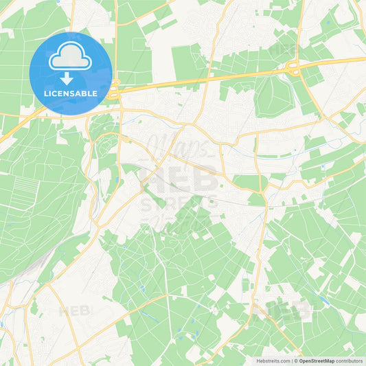 Eschweiler, Germany Vector Map - Classic Colors