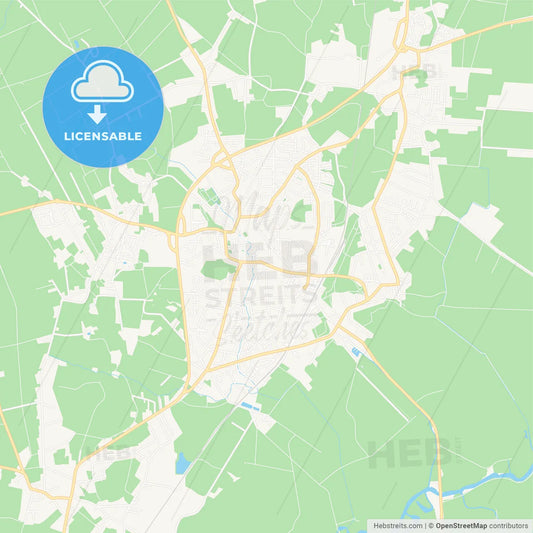 Osterholz-Scharmbeck, Germany Vector Map - Classic Colors