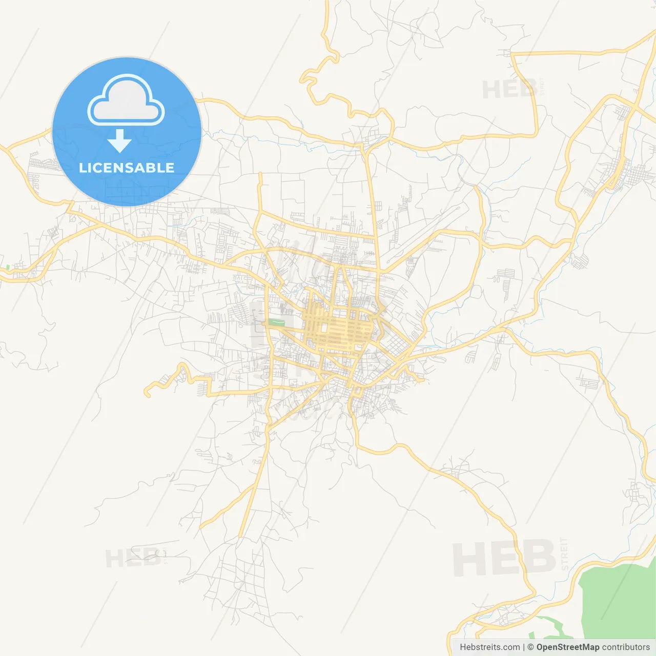 Empty vector map of Quetzaltenango, Quetzaltenango, Guatemala