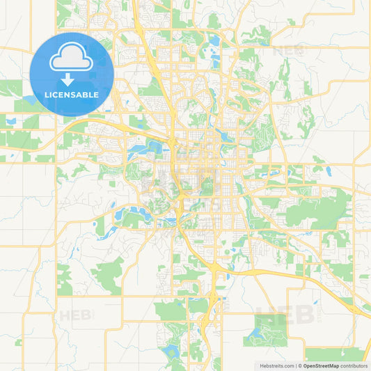 Empty vector map of Rochester, Minnesota, USA