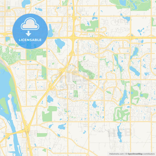 Empty vector map of Woodbury, Minnesota, USA