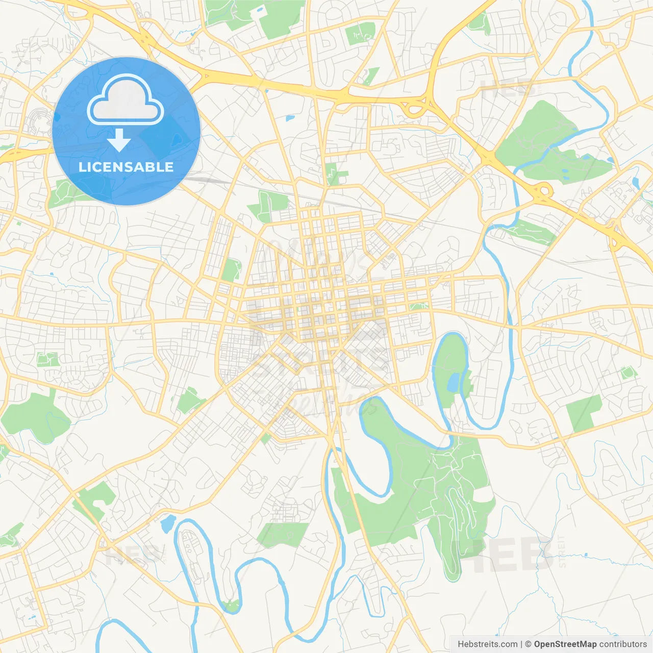 Empty vector map of Lancaster, Pennsylvania, USA