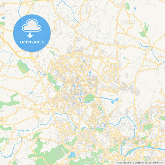 Printable street map of Pimpri-Chinchwad, India