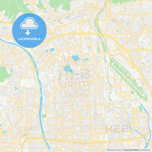 Printable street map of Itami, Japan